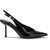 LE SILLA Clivage slingback Pumps NERO/CRYSTAL