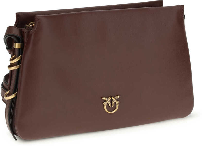 Genti de umar Pinko One Two Three mini Shoulder Bag BURGUNDY WINE-ANTIQUE GOLD Femei (BM 19729862) 2