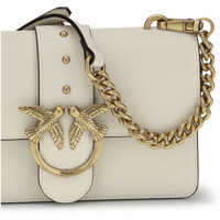 Genti de umar Dama - Genti de umar Pinko Love One small Shoulder Bag BIANCO SETA-ANTIQUE GOLD Femei (BM 19729868) - B-mall.ro