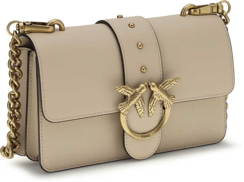 Genti de umar Pinko Love One small Shoulder Bag BEIGE-GRIGIO FUMO-ANTIQUE GOLD Femei (BM 19729874) 2