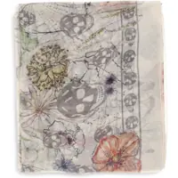 Esarfe Skull & Spider Floral Scarf Femei