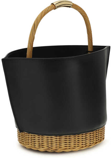 Genti de mana Sacai Leather and rattan Handbag BLACK Femei (BM 19729970) 3