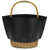 Sacai Leather and rattan Handbag BLACK