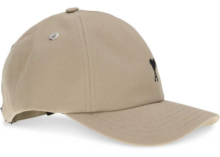 Sepci AMI Paris Cotton Baseball Hat BEIGE TAUPE Barbati (BM 19729985) 2