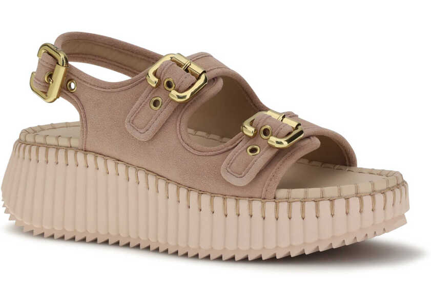 Sandale Chloe Nama wedge Sandals MAPLE PINK Femei (BM 19729994) 2