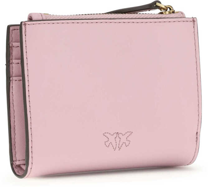 Portofele Pinko Wallet with logo ROSA CHIARO-ANTIQUE GOLD Femei (BM 19730003) 2