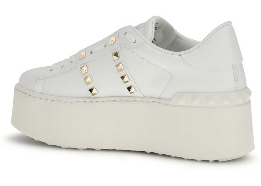 Sneakers Valentino Garavani Rockstud Untitled Flatform Sneakers BIANCO/BIANCO/BIANCO Femei (BM 19730006) 3