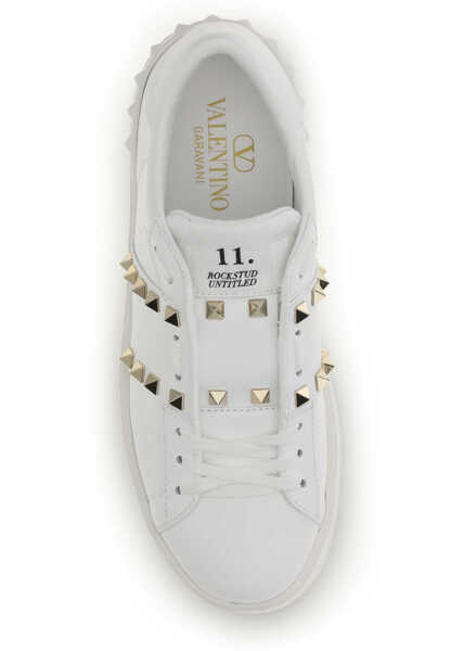 Sneakers Valentino Garavani Rockstud Untitled Flatform Sneakers BIANCO/BIANCO/BIANCO Femei (BM 19730006) 4