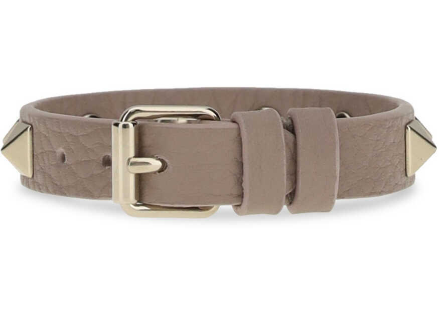 Bratari Valentino Garavani Studded leather Bracelet POUDRE Femei (BM 19730030) 2