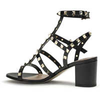 Sandale Valentino Garavani Dama - Sandale Valentino Garavani Leather Rockstud Sandals NERO Femei (BM 19730036) - B-mall.ro