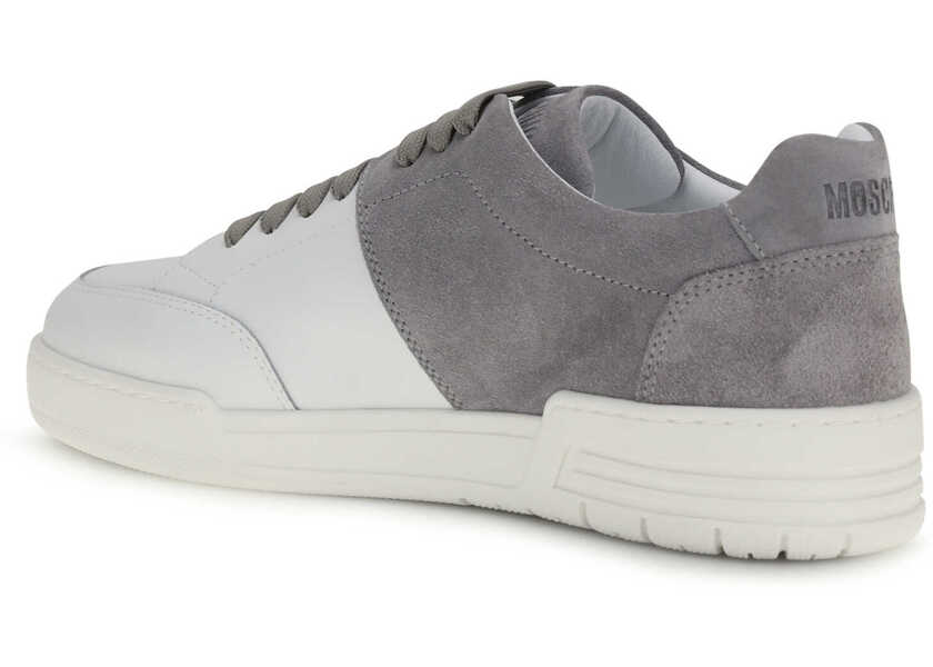 Sneakers Moschino Leather Sneakers GRIGIOBIANCONERO Barbati (BM 19730039) 3