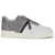 Moschino Leather Sneakers GRIGIO+BIANCO+NERO