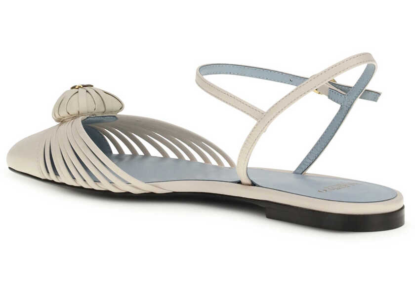 Balerini Valentino Garavani Coeur Royal Sandals BUTTER WHITE Femei (BM 19730048) 3