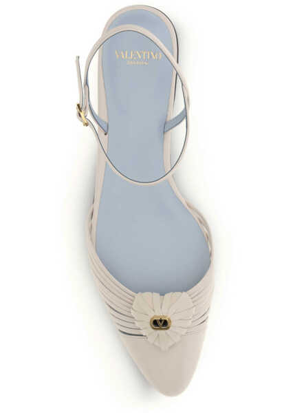 Balerini Valentino Garavani Coeur Royal Sandals BUTTER WHITE Femei (BM 19730048) 4