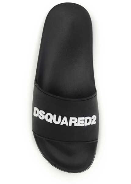 Sandale DSQUARED2 Logo Slippers NERO Barbati (BM 19730072) 4