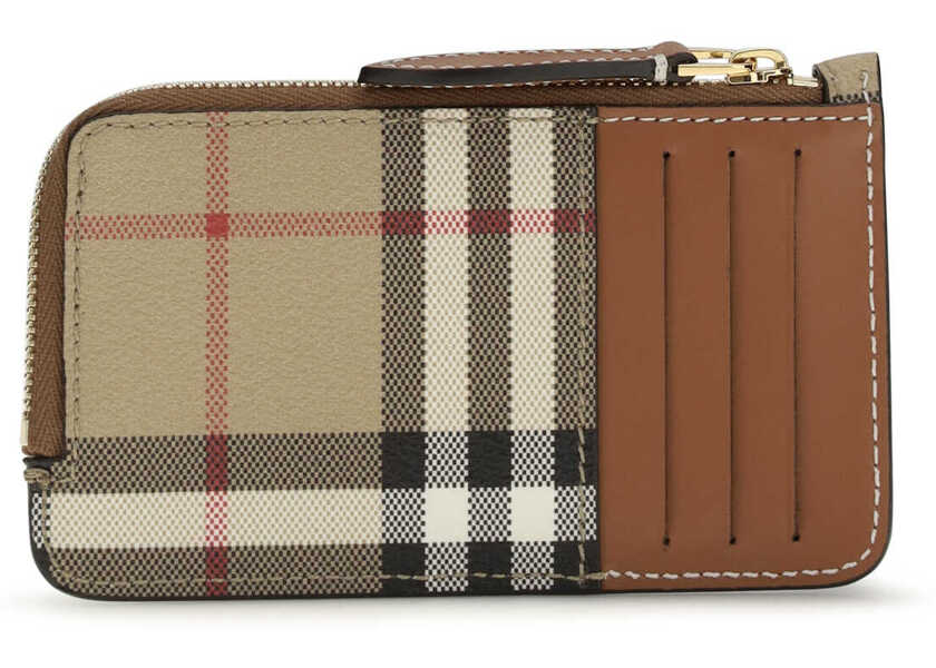 Portofele Burberry Check Card Holder with zipper VNTG CHK/BRIAR BROWN Femei (BM 19730090) 2