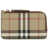 Burberry Check Card Holder with zipper VNTG CHK/BRIAR BROWN