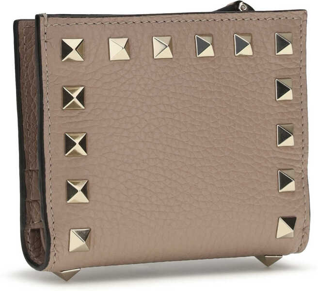 Portofele Valentino Garavani Rockstud Wallet POUDRE Femei (BM 19730099) 2