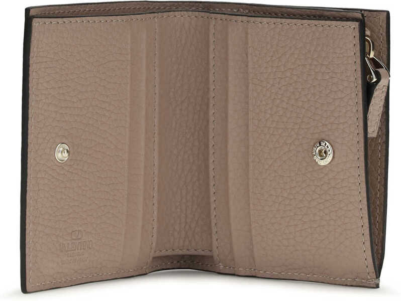 Portofele Valentino Garavani Rockstud Wallet POUDRE Femei (BM 19730099) 3