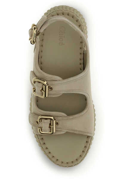 Sandale Chloe Nama wedge Sandals BEACH SAND Femei (BM 19730105) 4