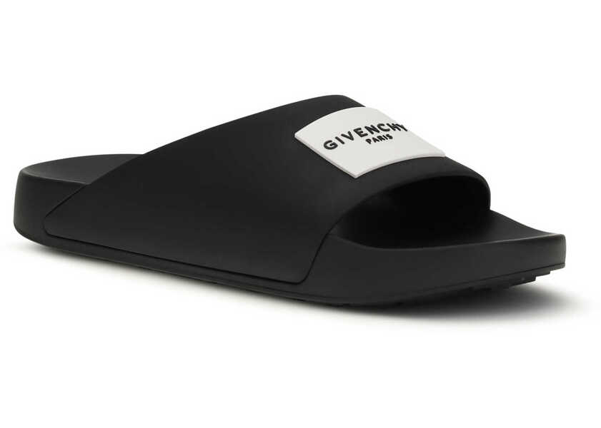 Sandale Givenchy Rubber logo Slippers BLACK Femei (BM 19730111) 2