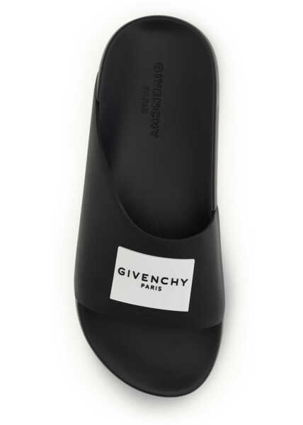Sandale Givenchy Rubber logo Slippers BLACK Femei (BM 19730111) 4