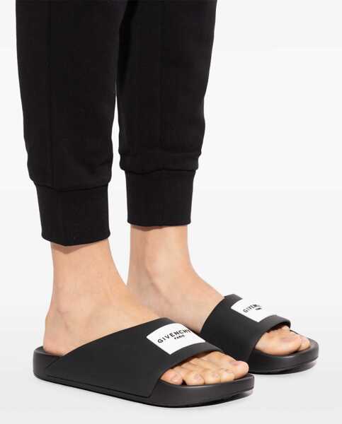 Sandale Givenchy Rubber logo Slippers BLACK Femei (BM 19730111) 5
