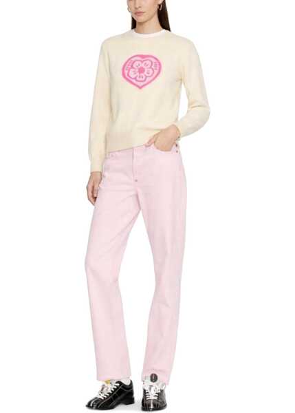 Pulovere casual Kenzo Kenzo Boke Heart Jersey POWDER Femei (BM 19730162) 2