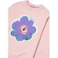 Pulovere pentru Fete - Pulovere casual Marni Sweatshirt With Flower Logo PINK Fete (BM 19730168) - B-mall.ro