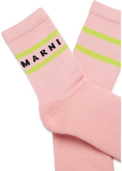 Sosete Marni Socks With Logo PINK Baieti (BM 19730174) 2