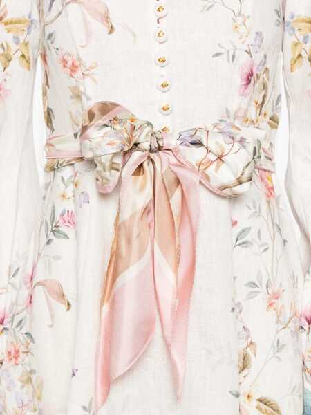 Rochii casual ZIMMERMANN Midi Dress Rebellion IVORY Femei (BM 19730192) 5