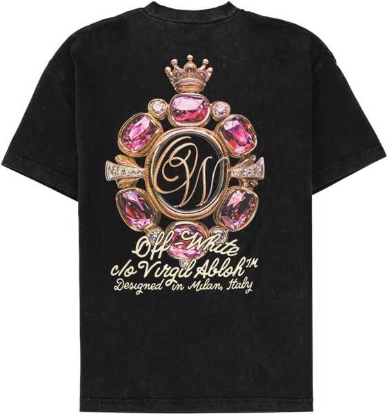 Tricouri Off-White T-Shirt With Logo BLACK Femei (BM 19730234) 2