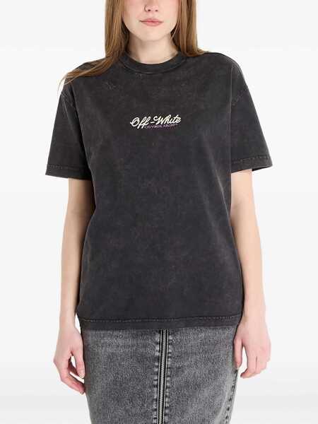 Tricouri Off-White T-Shirt With Logo BLACK Femei (BM 19730234) 3