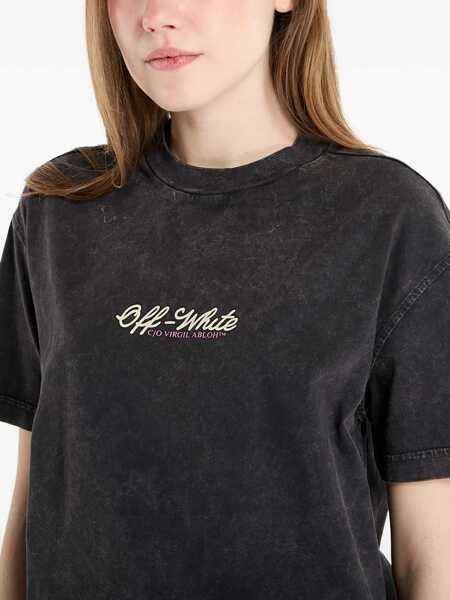 Tricouri Off-White T-Shirt With Logo BLACK Femei (BM 19730234) 5