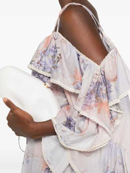 Rochii casual ZIMMERMANN Mini Dress With Ruffles Cascadian LILAC Femei (BM 19730243) 5