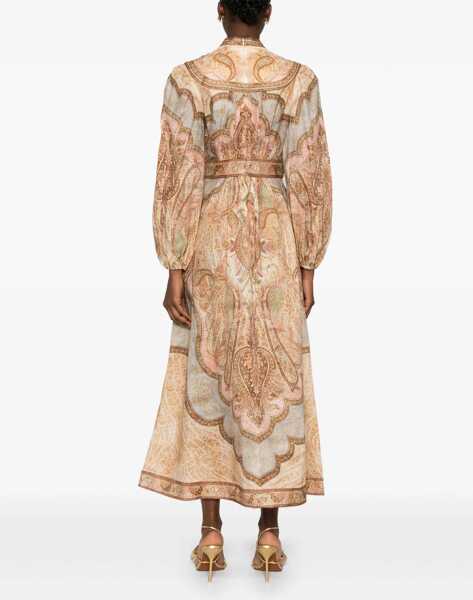 Rochii casual ZIMMERMANN Wanderlust Low-Cut Midi Dress MULTICOLOUR Femei (BM 19730255) 4