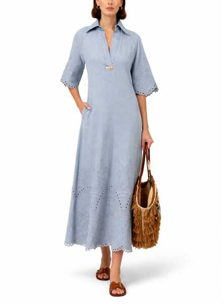 Rochii casual ZIMMERMANN Daylight Denim Midi Dress BABY BLUE Femei (BM 19730273) 2