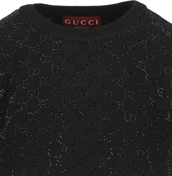 Rochii Gucci Wool-blend mini Dress BLACK/MIX Femei (BM 19730330) 4