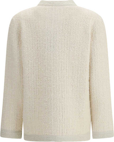 Cardigane Gucci Boucl lam wool Cardigan IVORY/SILVER/MC Femei (BM 19730336) 2