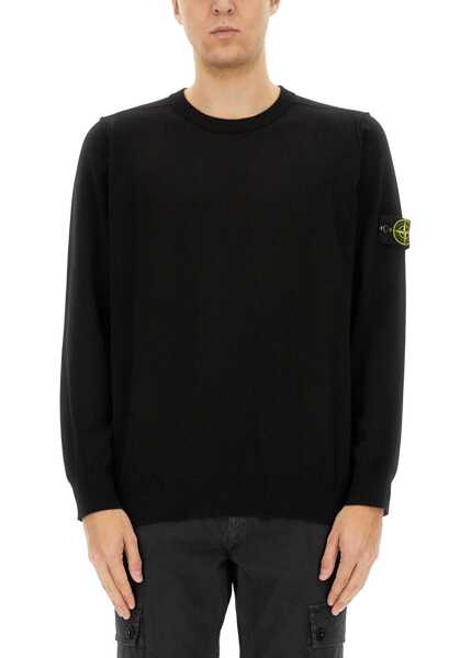 Pulovere casual Stone Island Maglia Con Logo BLACK Barbati (BM 19730372) 2