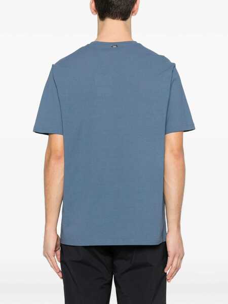 Tricouri Herno Cotton T-Shirt BLUE Barbati (BM 19730411) 4