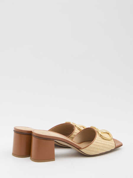 Sandale Valentino Garavani Vlogo Signature Slide Sandals BEIGE Femei (BM 19730456) 3