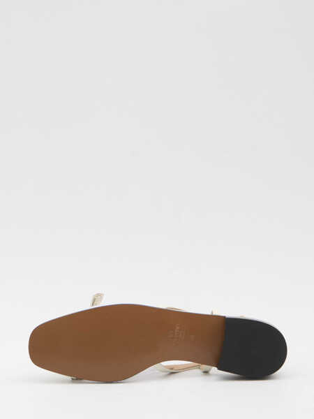 Balerini Valentino Garavani Valet Du Roi Slingback Flats WHITE Femei (BM 19730471) 4