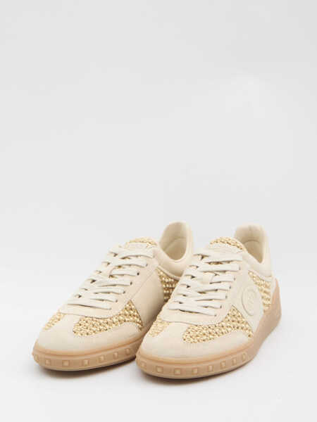 Sneakers Valentino Garavani Upvillage Sneakers In Woven Raffia WHITE Femei (BM 19730492) 2