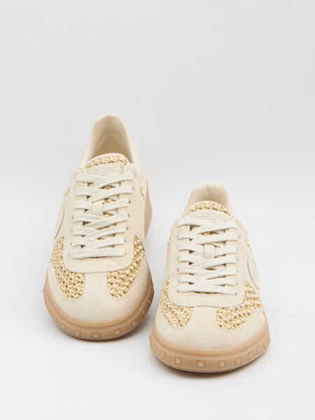 Sneakers Valentino Garavani Upvillage Sneakers In Woven Raffia WHITE Femei (BM 19730492) 5