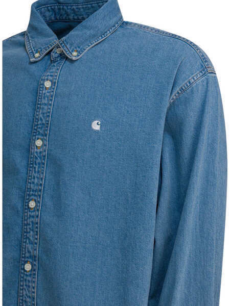 Camasi casual Carhartt Shirts Blue Barbati (BM 19731699) 4