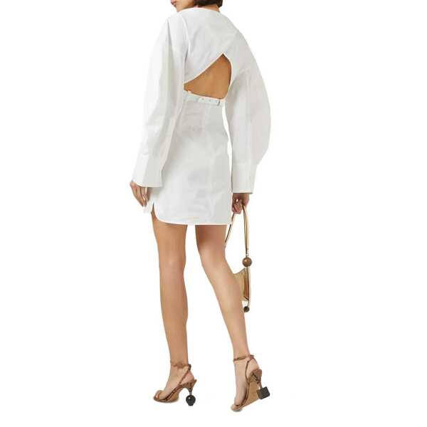 Rochii JACQUEMUS Jacquemus Boat-neck Shirt Dress White Femei (BM 19731774) 3