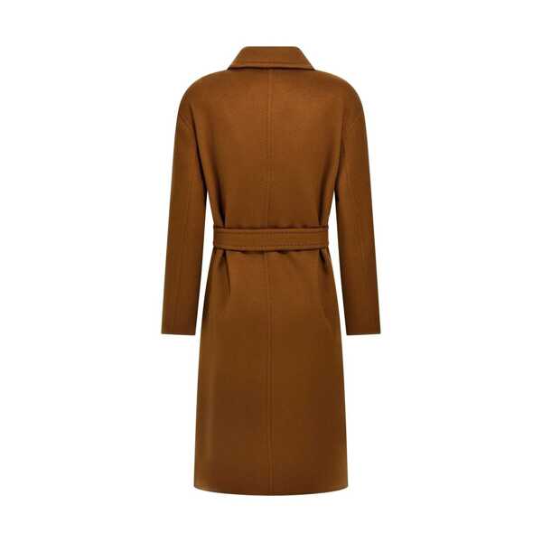 Paltoane Max Mara Max Mara Brown Cashmere Melinda Midi Coat Brown Femei (BM 19731777) 2