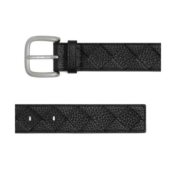 Curele Bottega Veneta BOTTEGA VENETA Intrecciato Taurillon Belt Black Barbati (BM 19731795) 3