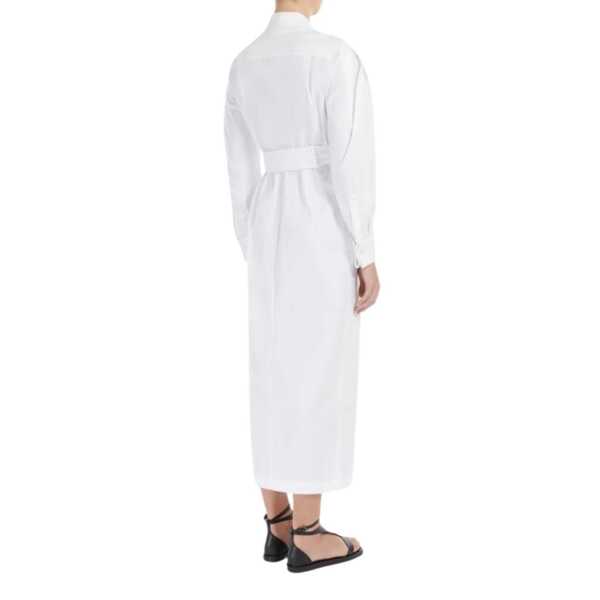 Rochii Max Mara Max Mara Balzac Cotton Twill Dress White Femei (BM 19731798) 3